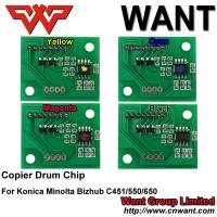 China drum chip C451 C550 C650 drum chip use For Konica Minolta Bizhub C451 550 650 drum unit BK C M Y factory