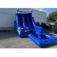 China Blow Up Amusement Park Water Slides 0.55mm PVC Garden Inflatable Water Slide for sale