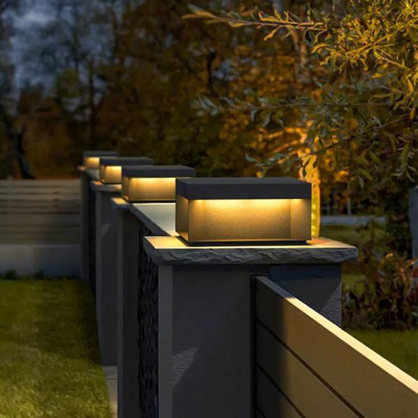 Quality 3000K Easy Install Stainless Steel Solar Pillar Light , Columns LED Outdoor for sale