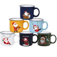 China 14oz Ceramic Christmas coffee mug, Stoneware Coffee Mug with Santa Design Best Gift for Festival factory