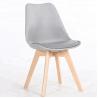 China Contemporary Leather Dining Chairs Hotel Use With Solid Beech Wood Legs factory