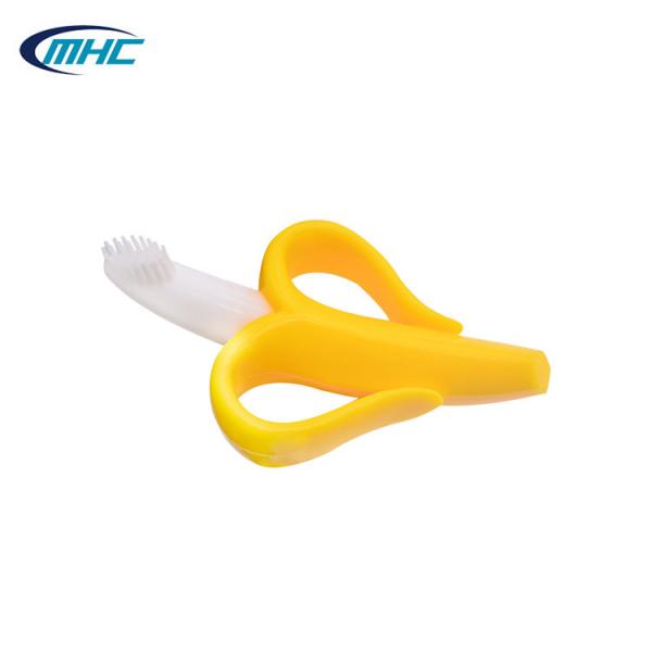 Quality Non Toxic Silicone Baby Teether Soft Banana Toothbrush Teether Customized for sale