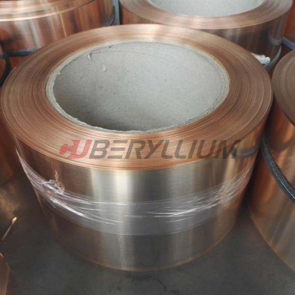 Quality 8.25gcm3 Density Beryllium Copper Foil Strip QBe2 Thickness 0.1mm 0.2mm 0.4mm 0 for sale