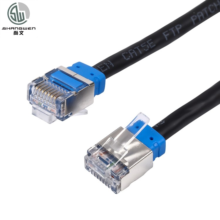 China 28awg Short Body FTP Patch Cord Rj45 Cat5e 4P Ethernet Communication Cable factory