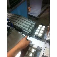 China Automatic 4 color beverage caps pad printing machine with conveyor for sale