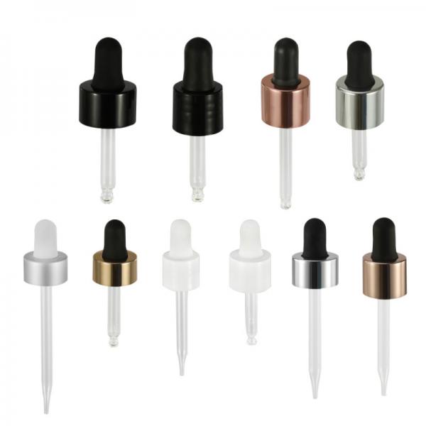 Quality Golden Silver Plastic Essential Oil Dropper Tops K1007 15ml 30ml Recyclable for sale
