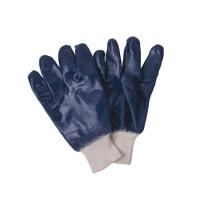 China 7-11 Blue Nitrile Coated Work Gloves with Heavy Duty Knit Wrist Cuff N5100-J/5100-I factory
