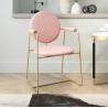 China Leisure Modern Golden Stainless Steel Dining Chair Sofa chair for Living Room factory