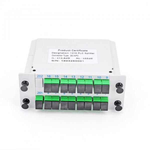 Quality GPON LGX Insert Fiber Optic Splitter , FTTH PLC Splitter Cassette Box SC/APC for sale