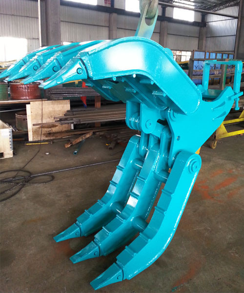 Quality Wide Design Mechanical Grapple / Grab for Kobelco SK200 Excavator for sale