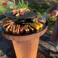 China Rust Corten Steel Material Brasero Barbecue Grill Outdoor factory