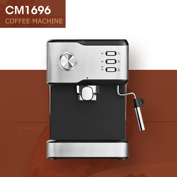 China CM-1696 Stainless Steel Coffee Machine Automatic Espresso Maker 950W for sale