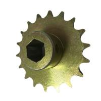 Quality OEM Sand Casting Mold Parts Yellow Zinc Plated Cast Iron Sprocket For Seeder for sale