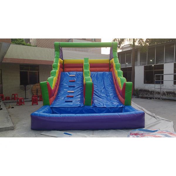 Quality Commercial PVC Vinyl Giant Inflatable Water Slide For Adult, Commercial Grade PVC Rainbow Inflatable Water Slide for sale