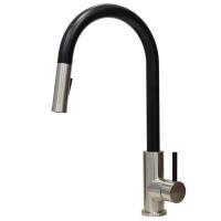 China Pull Out Faucet One Hole Kitchen Mixer Steel 304/316 material Sink Handle Sprayer Kitchen tap factory
