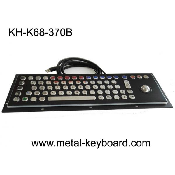 Quality PC Industrial Computer Keyboard , Black Metal Keyboard Stainless Steel Panel for sale