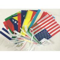 China Polyester Bunting Flags Outdoor , 10*15cm Decorative International String Flags factory