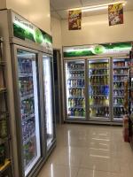 China Three Glass Door Commercial Beverage Cooler With 5 Layers Shelves / Wine Beverage Chiller factory