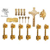 Quality Gold / Silver / Copper Burial Coffin Accessories , Casket Hardware Suppliers for sale