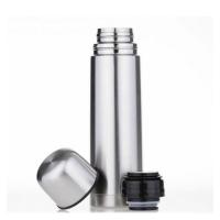 China 1812 Oz 10oz 350ml-1000ml Vacuum Sports Bottle Classical Sliver Wall With A Cup Lid Coffee Mug factory