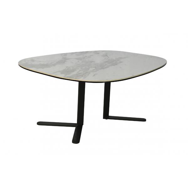 Quality Luxury Black Metal Frame Coffee Tables Round Nesting Coffee Table for sale