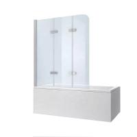 China 5mm Tempered Clear Glass Shower Enclosure 3 Fold Hinged Bathtub Screen factory