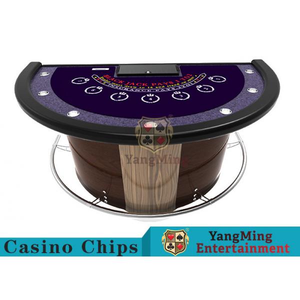 Quality Stainless Steel Fender Half Round Poker Table For Blackjack Gambling Game for sale