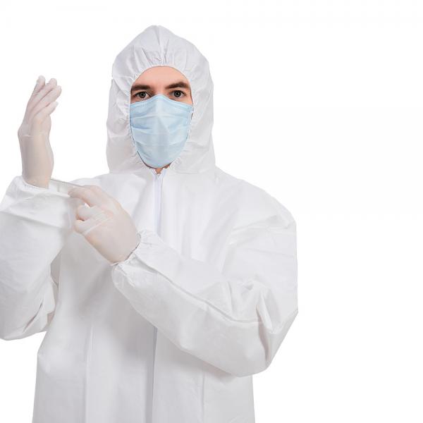 Quality FDA Blood Barrier Disposable Medical Clothing / Sms Polypropylene Coveralls for sale