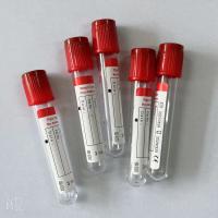 Quality Disposable Pet Red Cap Plain Blood Collection Tube No Additive Medical for sale