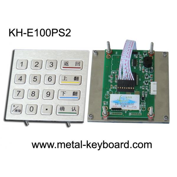 Quality Anti - vandal Stainless steel panel mount Keypad , Metal Digital keypad for sale
