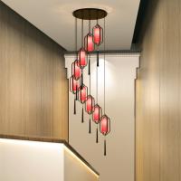 China Iron Cloth Large Nodic Art Modern Pendant Light For Living Room factory