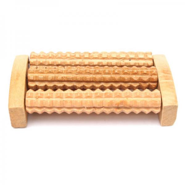 Quality Health Care Wooden Foot Roller , Acupressure Wooden Roller Anti Cellulite for sale