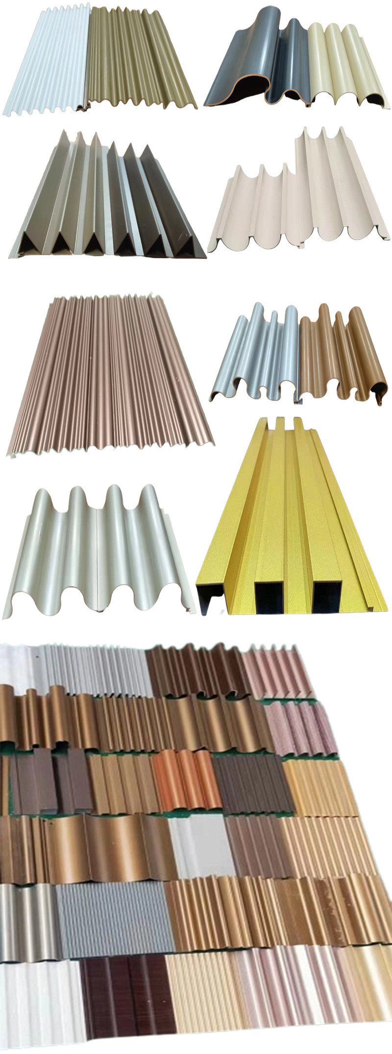 China 6063 Aluminium Alloy Profile Corrugated Cladding Decorative Great Wall Panel factory