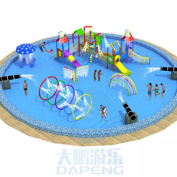 Quality Family Splash Zone Waterpark Children Commercial Water Play Equipment 20m Dia for sale