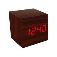 China Wooden LED Alarm Clock With Thermometer Temp Date LED Display Calendars Electronic Desktop Digital Table Clocks For Gift factory