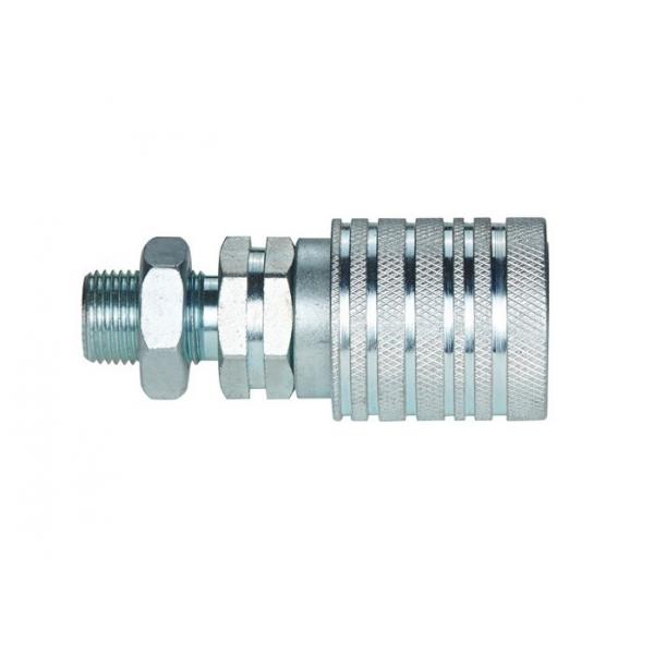 Quality Steel Push And Pull Hydraulic Female Metric Thread Coupler With Long Adapter for sale