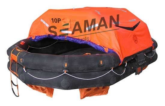 China 10 Person Inflatable Life Raft Rubber Solas A Pack For Marine Life Saving for sale