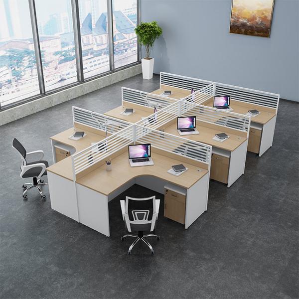 Quality 2 4 6 Person Modern Office Workstations Desk Aluminum Profile Fabric Material for sale