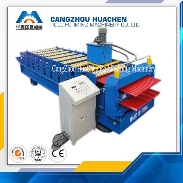 Quality High Speed Double Layer Sheet Metal Roll Forming Machines With Hydraulic Cutting Method for sale