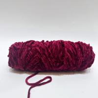 Quality 1/3.5NM 100% Chunky Velvet Dyed Polyester Yarn Crochet For Hand Knitting for sale