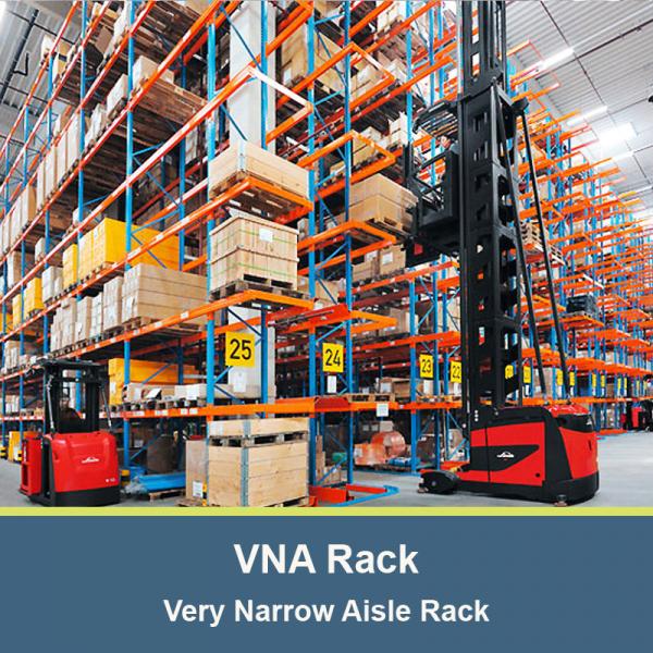 Quality VNA Rack Very Narrow Aisle Heavy Duty Rack VNA Pallet Racking Warehouse Storage Rack with three way forklift for sale