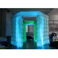 China 2 Doors Inflatable Photo Booth Kiosk Diamond Shape With Air Blower factory