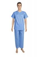 China Disposable Patient Gowns , Disposable Isolation Gowns PP/PE Coated Material factory