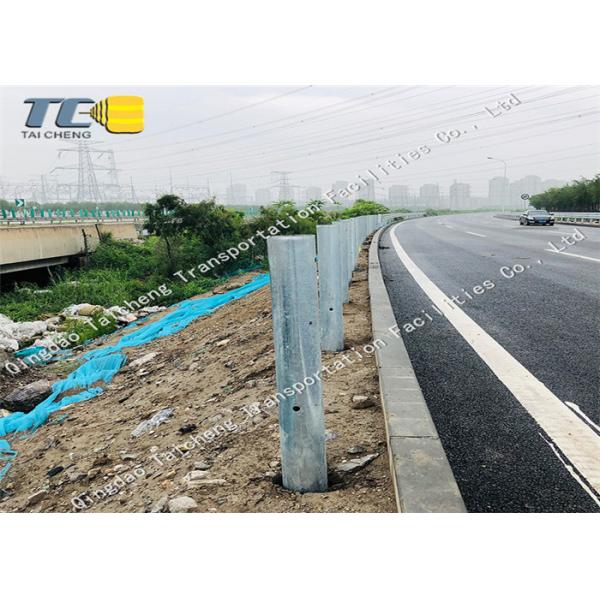 Quality PU Foam Safety Roller Barrier Rotary Barrel Guard Rail Two Waves Eco Friendly for sale