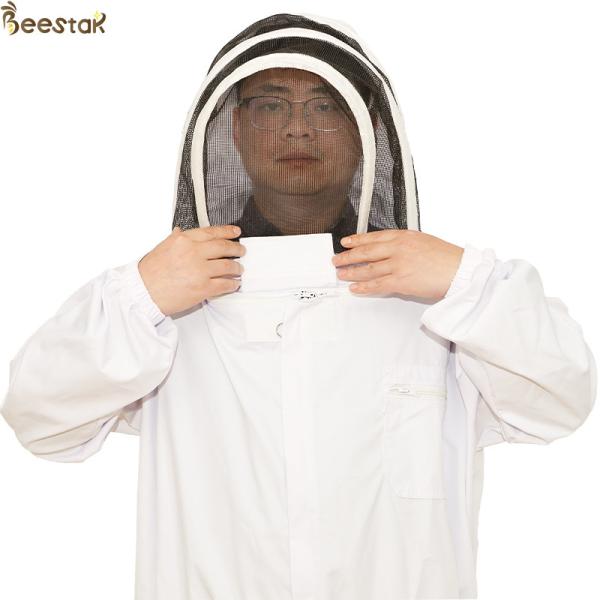 Quality S-2XL Zippered Hood Beekeepers Protective Clothing Economic Bee Jacket for sale