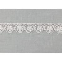 China Floral Venice Lace Trims , Vintage White Embroidered Lace Trim For Bridal Dresses factory