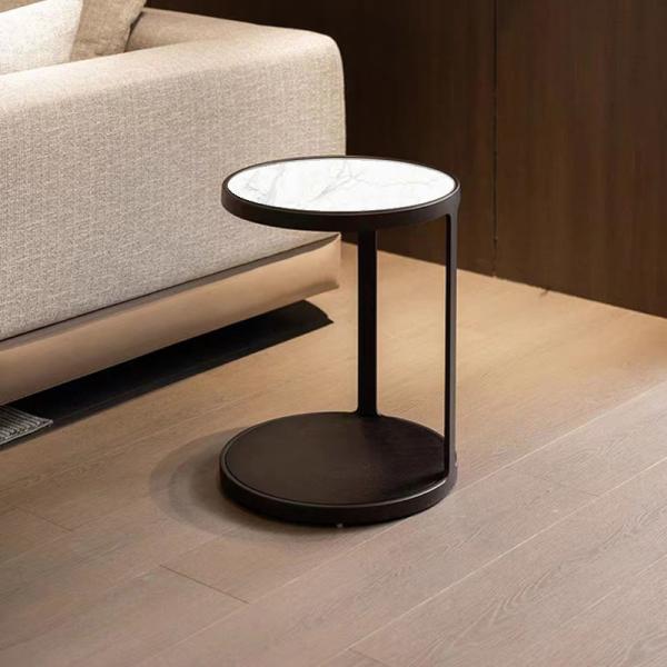 Quality Hollow Stainless Steel Base White Nordic Coffee Table Ceramic Marble Modern for sale