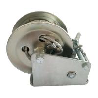 China Marine Power Coating Manual Hand Winch With Cable 1600LB / 727kg Capacity factory