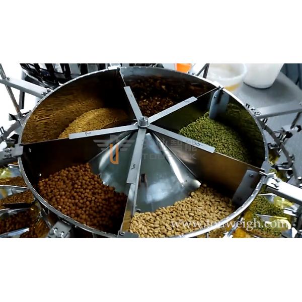 Quality Nuts Scale Multihead Weigher 0.8L Dimple Pate With MCU Control System for sale