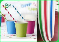 China FDA Approved 14mm 15mm Slitted Paper For Drinking Straw 100% Compostable factory